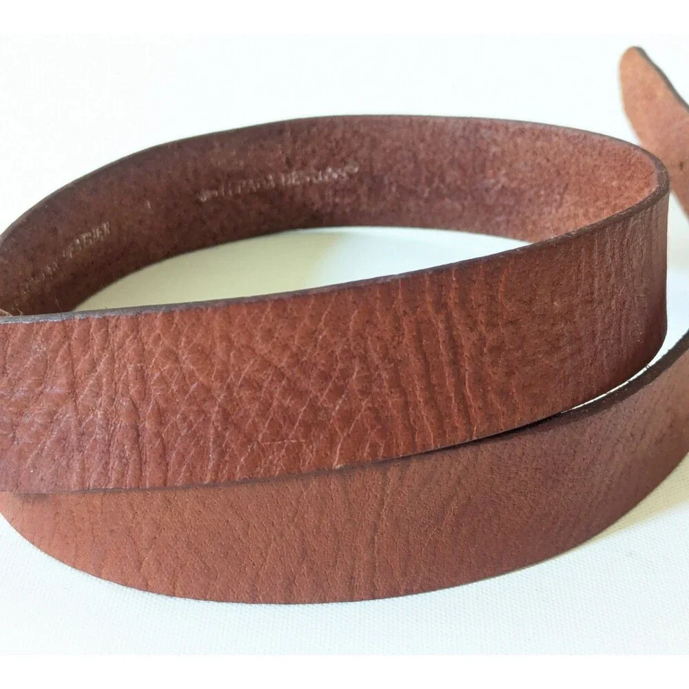 Vtg Silpada Genuine Italian Leather Brown Silver Tone Buckle Belt Women’s Large